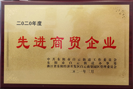 233 東陽德奧榮獲“2020年度先進商貿企業”稱號